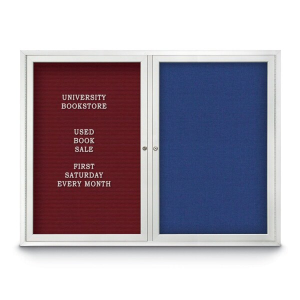 United Visual Products Corkboard, 36"x36", Buff/Black UV403PLUS-BLACK-BUFF - main